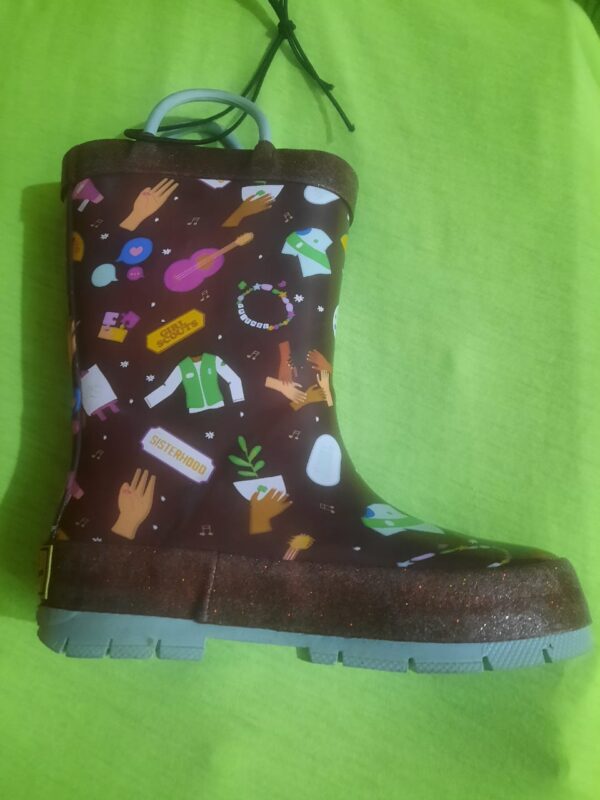 Western Chief Waterproof Printed Rain Boot With Easy Pull on Handles Botas para lluvia para Niñas